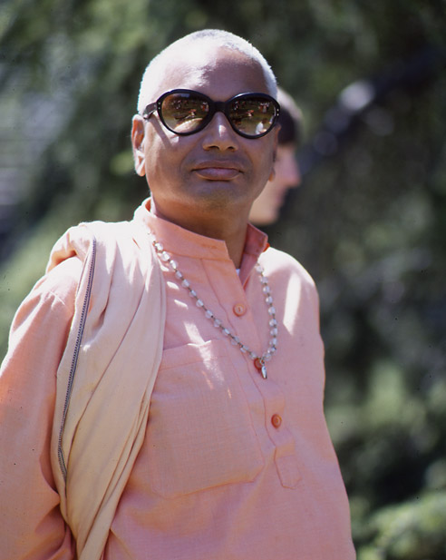 SiteFiles/photos/Swami Venkatesananda surveying the scene on Earth Day. 