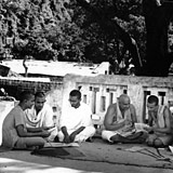 Another small work group at the Ashram. 
